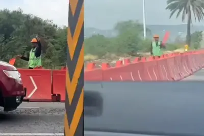 Trabajador Bailarín Ilumina Construcción en Monterrey